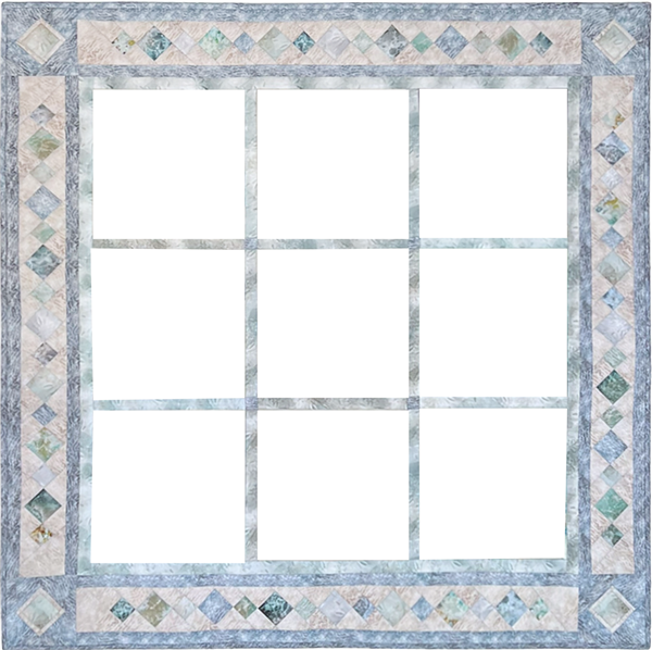 Diamonds from the Sea Pieced Quilt Border Pattern