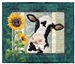 Quilt block of Gladys the Cow.