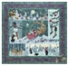 Complete quilt image for Heaven and Nature Sing, with silly bears, happy cardinals, singing animals, brand new babies, and Santa himself.