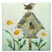 Quilt block of a wren on top of her house, hence the witty wordplay.