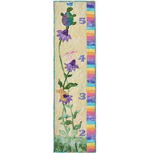 Watch your little one grow with this darling growth chart, featuring flowers with a bear, bunny and turtle.