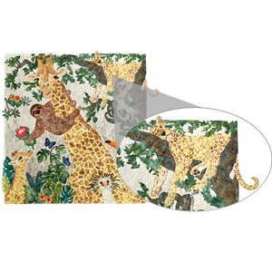 Leopard & Tree Laser Cut Fabric Kit - BOM Month 2
