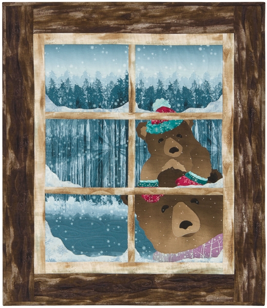 Mama and Brother Bear are looking through your cabin window to see if you are home, because they need something warm to drink!