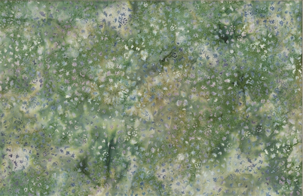 Batik fabric print cactus texture in tones of medium green