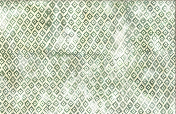 Batik fabric print in southwest geometric design in tones of light green