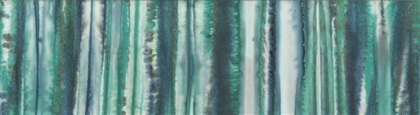 Batik fabric print in brushstroke design in tones of blues and greens