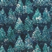 Batik fabric in snowy tree print in navy blue tones
