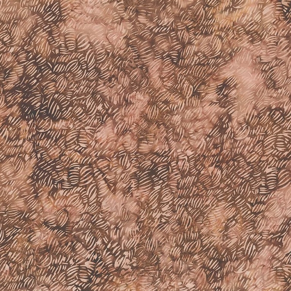 Batik fabric in hash mark print in brown tones