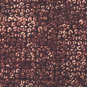 Batik fabric in leopard print in burgundy with pale peach undertones