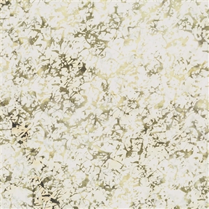 Batik fabric in an abstract mottled in green and cream tones