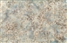 Batik fabric with a shell print in cream, brown and blue tones