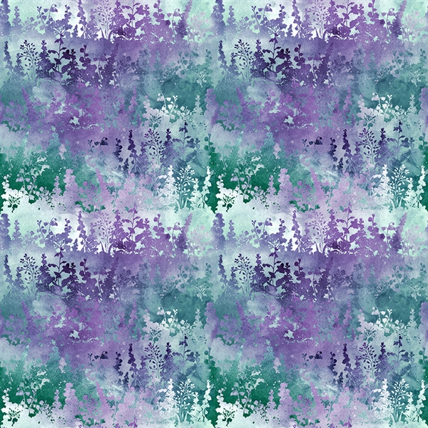 A purple and green foliage design