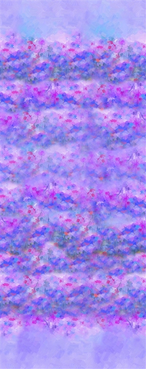 An abstract flower  design in shades of purple and pink