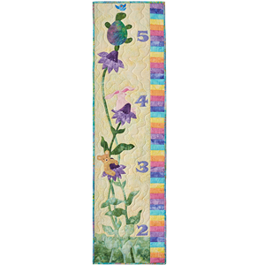 Watch your little one grow with this darling growth chart, featuring flowers with a bear, bunny and turtle.
