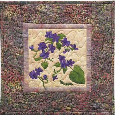 Early Blue Violets Applique Pattern