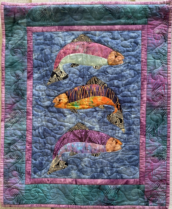 Fish Tales Finished Wall Hanging