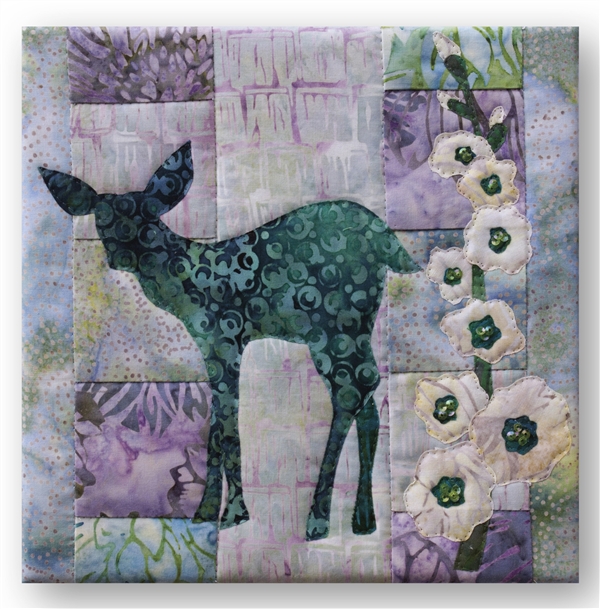 Fawn'd of Flowers- Finished Wall hanging