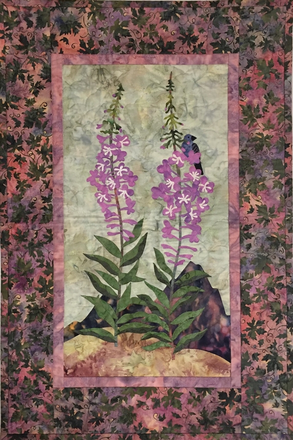 Fireweed - Finished Quilt Block - SOLD!