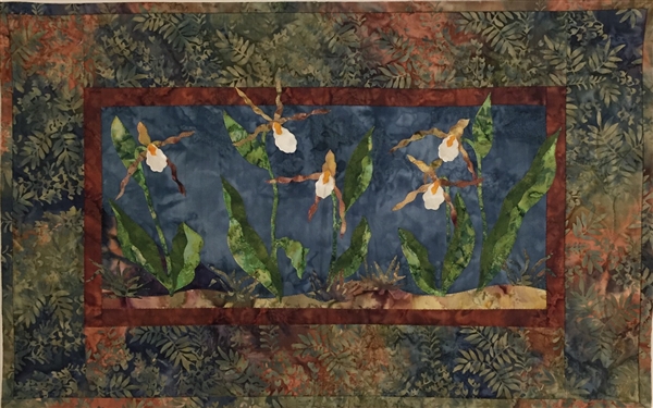 Mountain Lady Slipper - Finished Quilt Block - SOLD!