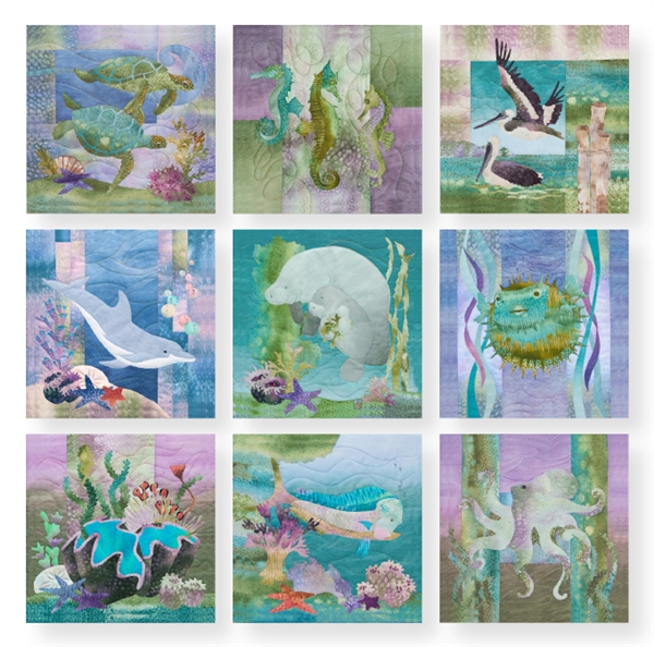 Full set of nine Sea Breeze Truly McKenna Art Prints.