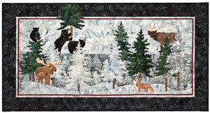 Moose, elk, a fox and a trio of bears gaze into the starry night