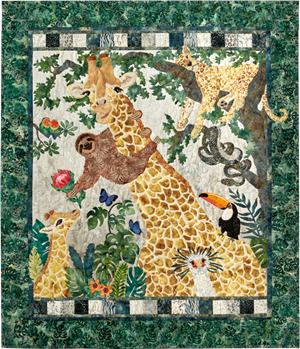 Wild About You - Center Block Applique Patterns - BOM Months 2, 3, 4 & 5