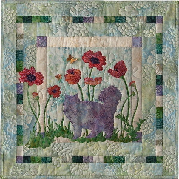Paws in the Poppies & Complete Quilt Instructions - SOLD OUT - DISCONTINUED