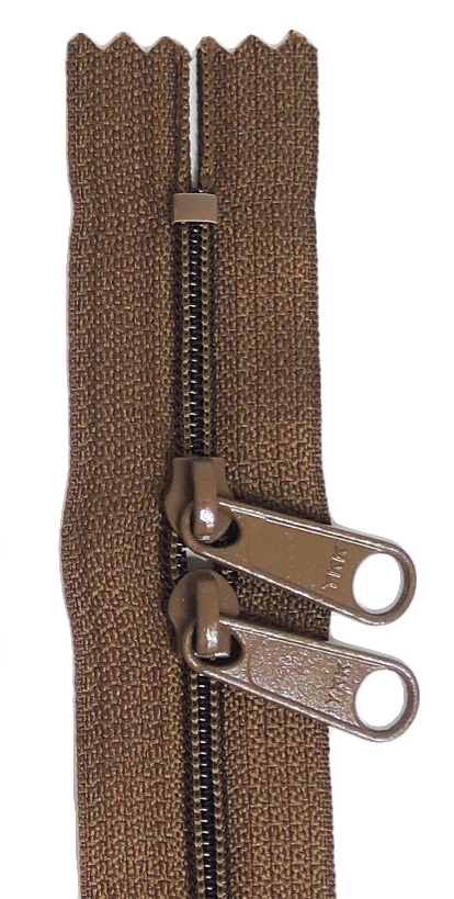 Medium Brown 24" Double Pull Zipper