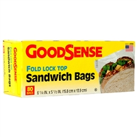 Goodsense 80-ct Sandwich Bags Fold Lock