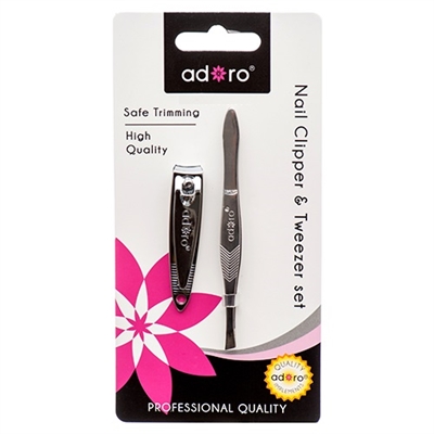 Adoro Finger Nail Clipper Tweezer Combo