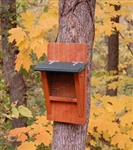 Suet Feeder w/Tailprop - Rustic Red w/Green Roof