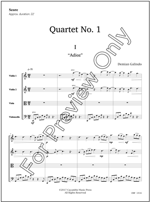 Galindo, Quartet No. 1