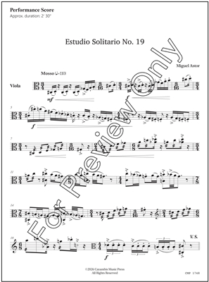 Astor, Estudio solitario no. 19