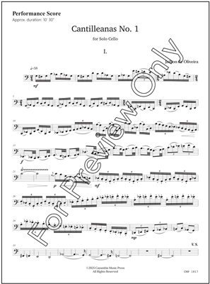 Oliveira, Cantilleanas No. 1