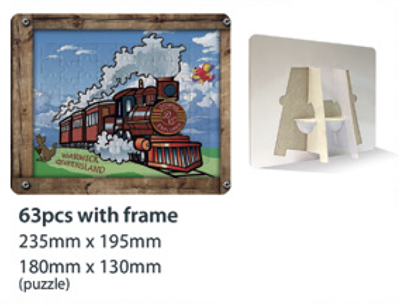 63 pics with frame CARDBOARD PUZZLES
