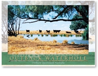 Outback Waterhole - Large Postcard  AOBL-014