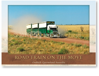 Roadtrain on the Move - Large Postcard  AOBL-026