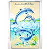 AUSTRALIAN DOLPHINS Cotton/Linen Tea Towel - C016