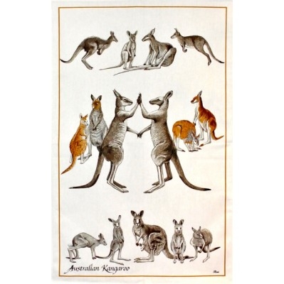 KANGAROO 94 Cotton/Linen Tea Towel - C722