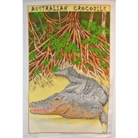 AUSTRALIAN CROCODILE Cotton/Linen Tea Towel - C735