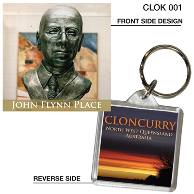 John Flynn Place - 40mm x 40mm Keyring  CLOK-001