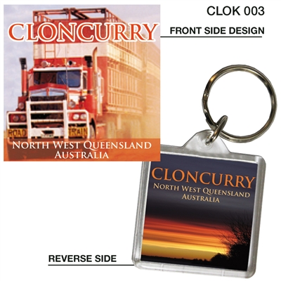 Cloncurry North West Qld - 40mm x 40mm Keyring  CLOK-003