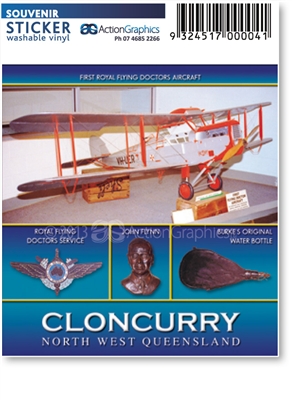 Cloncurry John Flynn Museum - Rectangular Sticker  CLOS-017