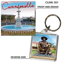 Cunnamulla Outback Queensland - 40mm x 40mm Keyring  CUNK-001