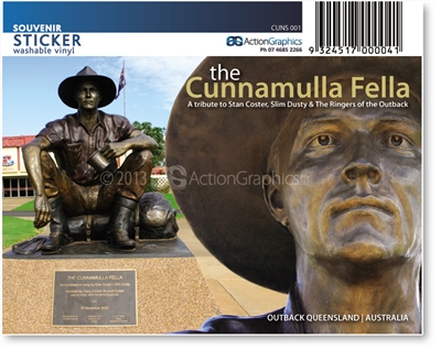 The Cunnamulla Fella - Rectangular Sticker CUNS-001