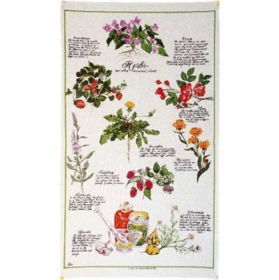 HERBS Cotton/Linen Tea Towel - FC203