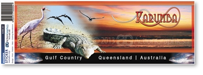 Karumba, Brolga Croc Barra  - Bumper Sticker  KARBS-001