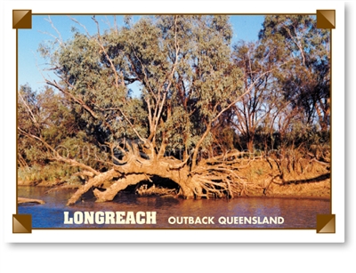 Longreach Outback Qld River Scene - DISCOUNTED Standard Postcard LON-200