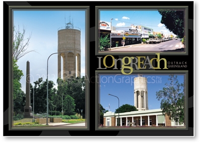 Longreach Water Tower, Main Street - DISCOUNTED Standard Postcard LON-201