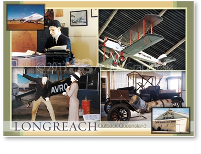 Longreach Qantas Museum Displays - DISCOUNTED Standard Postcard LON-213